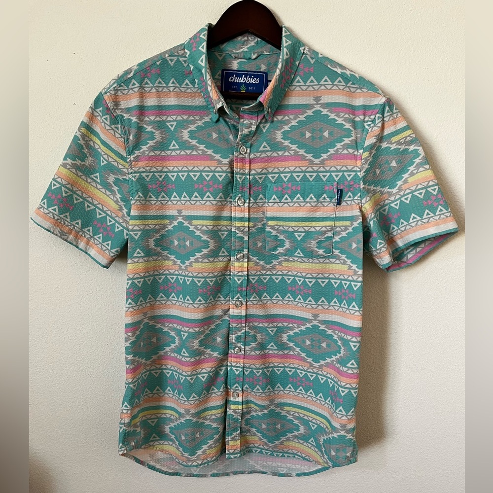 Chubbies “The En Fuego Wild” Button Up Shirt Size M